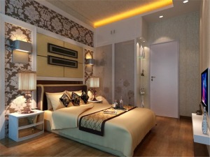 上海新华嘉利公寓128平米三居室简约风格卧室