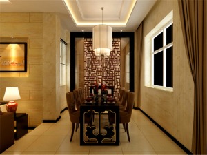 上海北平南园105平米三居室简中式风格餐厅