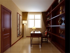 上海北平南园105平米三居室简中式风格书房