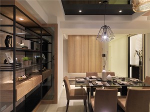 上海新世纪广场150平米三居室现代简约风格餐厅