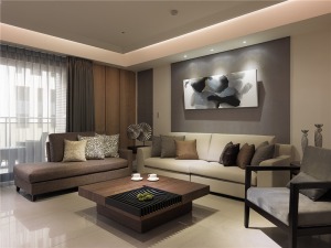 上海新世纪广场150平米三居室现代简约风格客厅