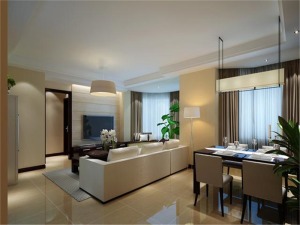 上海嘉秀新苑136平米三居室简约风格客厅