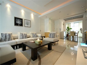 上海申江花苑90平米三居室简约风格案例图