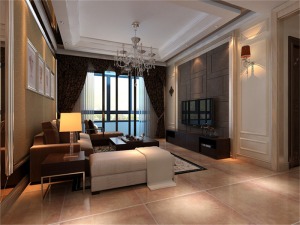 上海国际滨江城131平米大户型中式风格客厅