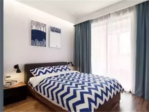 上海滨江晶典91平米两居室宜家风格卧室