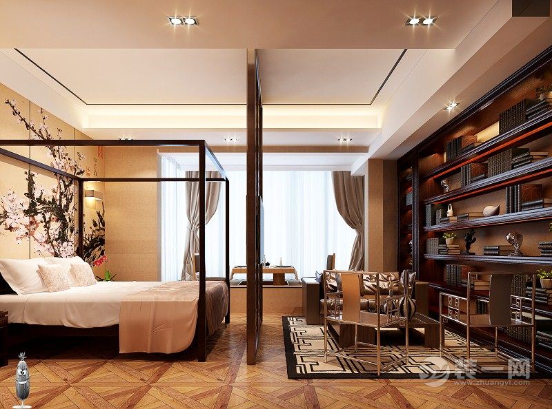 南昌万达旅游城120平米三居室中式风格卧室