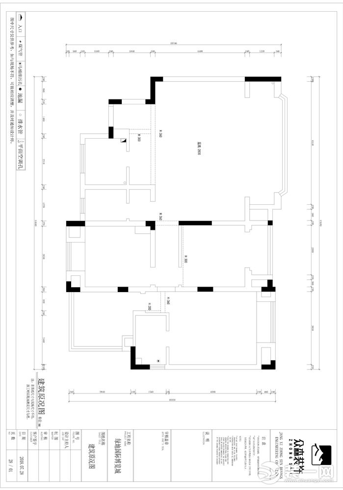 綠地國(guó)博城125平新中式風(fēng)格裝修效果圖結(jié)構(gòu)圖