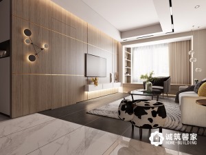南京中海国际社区120平现代轻奢风格装修效果图
