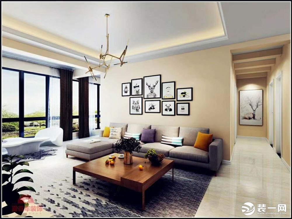 客厅设计色彩元素搭配舒适，简单时尚