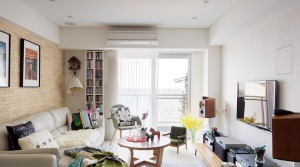 大连香海滨城92平二居简约风格 客厅 客厅沙发背景墙
