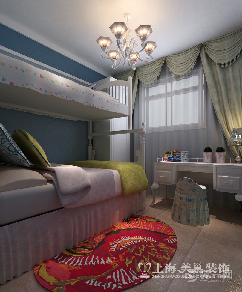 濮阳金龙湾120平三室两厅地中海式卧室
