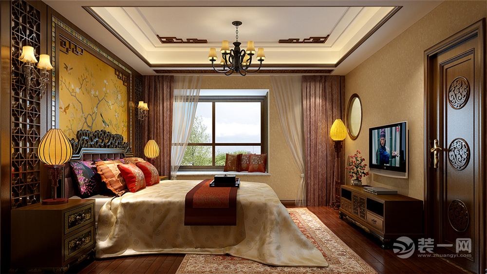 金沙海棠155平米传统中式-卧室