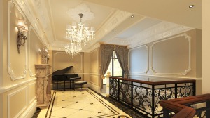 城南一号190平米欧式新古典风格-起居室