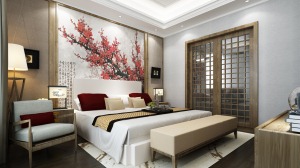 蜀郡450平米新中式东南亚风格-卧室