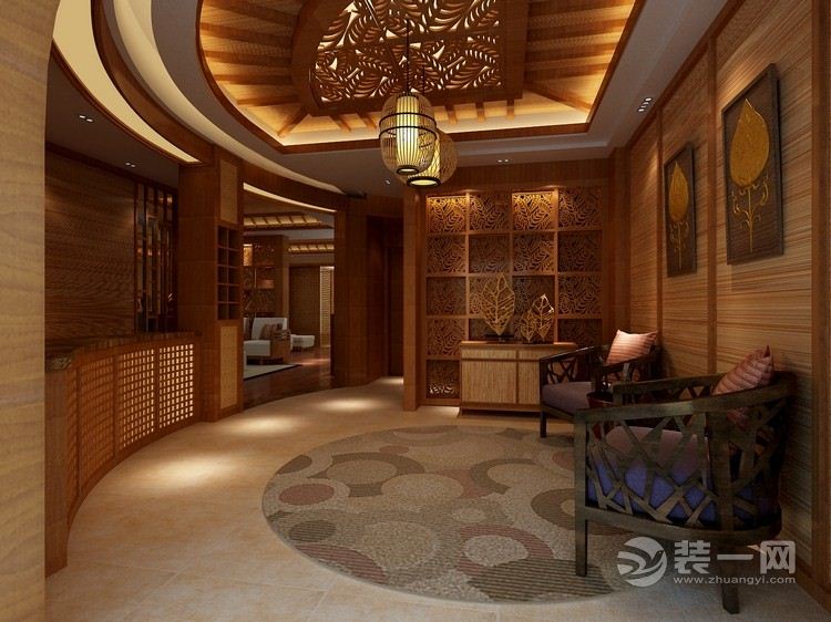 世纪城傲春苑EO东南亚风-三居室  128平 造价 29万
