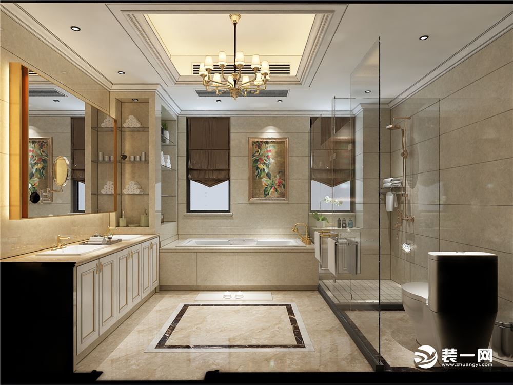 卫浴间的设计，空间里分割洗漱，做到了干湿分区，非常实用。很人性化。