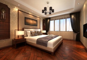 中式风格复式卧室