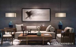 新中式客厅沙发墙装修图片或展现古典的风情，或含蓄时代的力量 ……