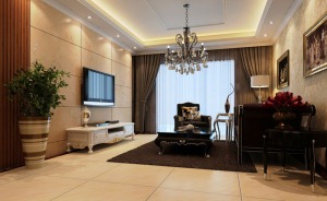 郑州安泰佳苑-140平米四居室-欧式风格客厅