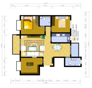 郑州安泰佳苑-140平米四居室-欧式风格户型