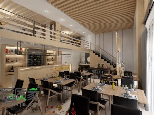 餐厅海南瀚海银滩-清水湾三居室北欧125平装修