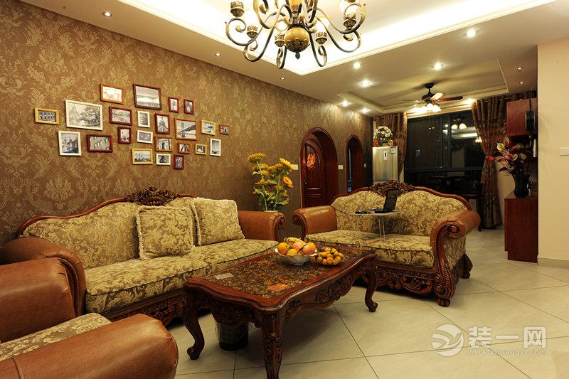 湘江世纪城 四居室 159平 造价45万 美式风格客厅2