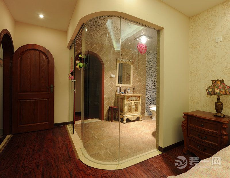 湘江世纪城 四居室 159平 造价45万 美式风格主卧
