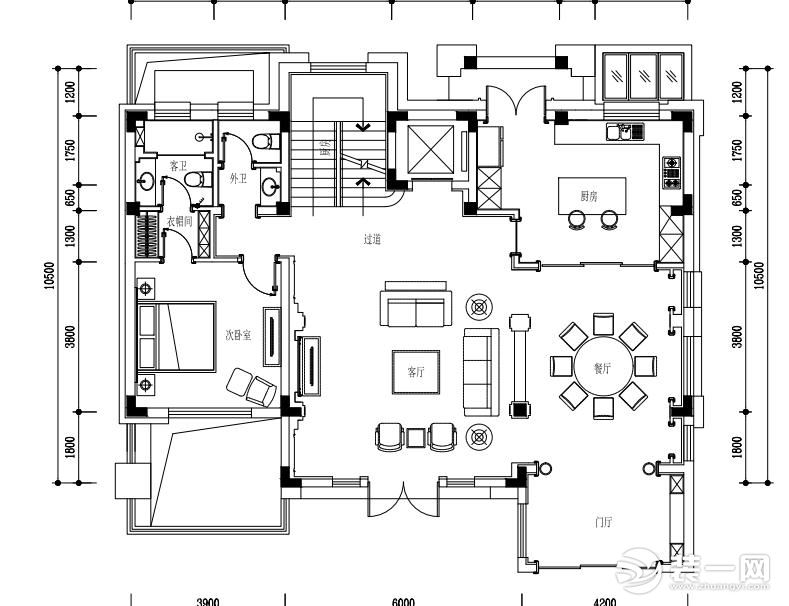 【米克罗别墅装饰】中海独墅岛800㎡+法式+户型图 别墅全包360万