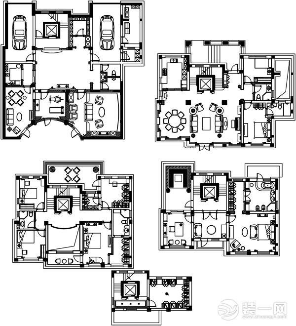 【米克羅別墅裝飾】天氿御城800㎡+法式+戶型圖 別墅全包320萬