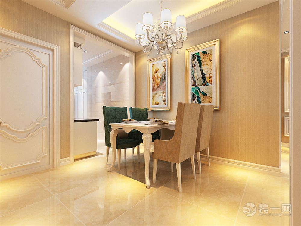 哈尔滨南平家园107平米三居室简欧风格餐厅