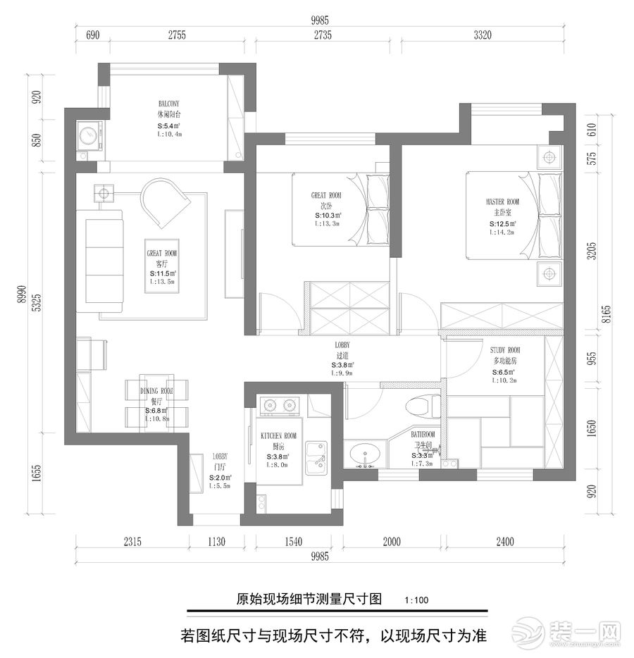 新中式風(fēng)格-三居室-設(shè)計(jì)圖