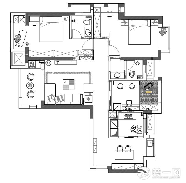 黑白灰的基調(diào) 【合建裝飾】15827248729