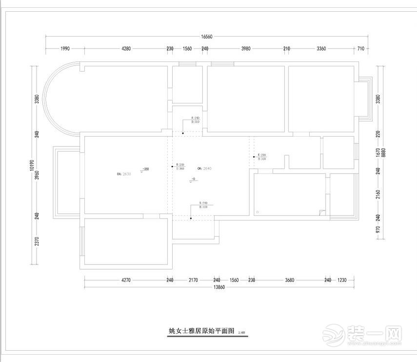 翰林雅居原始平面布局图