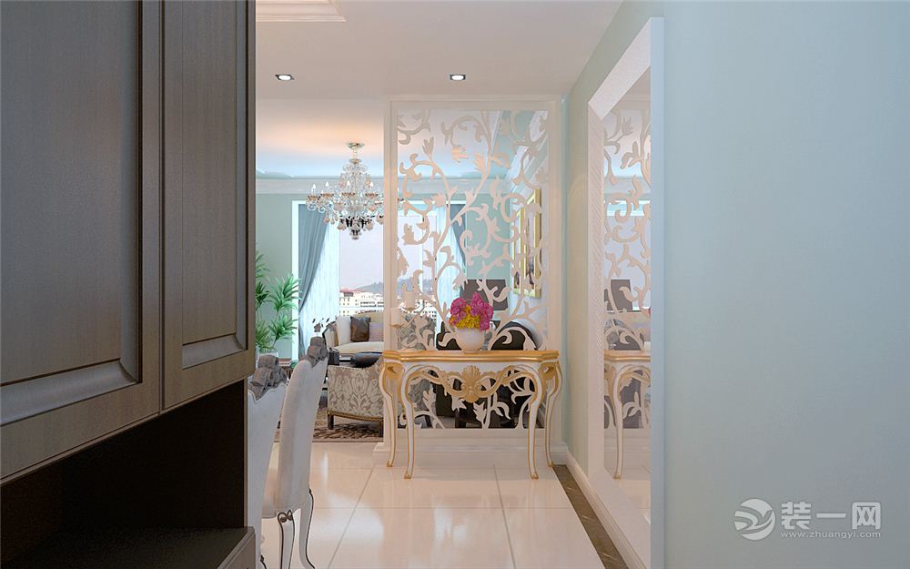 中海城塞尚130平欧式风格客厅