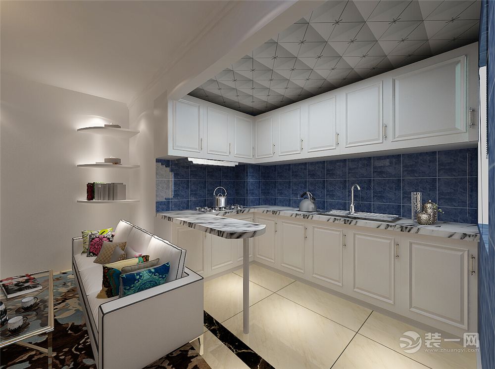 华府丹郡65平二居室现代风格全包4.3万装修效果图厨房