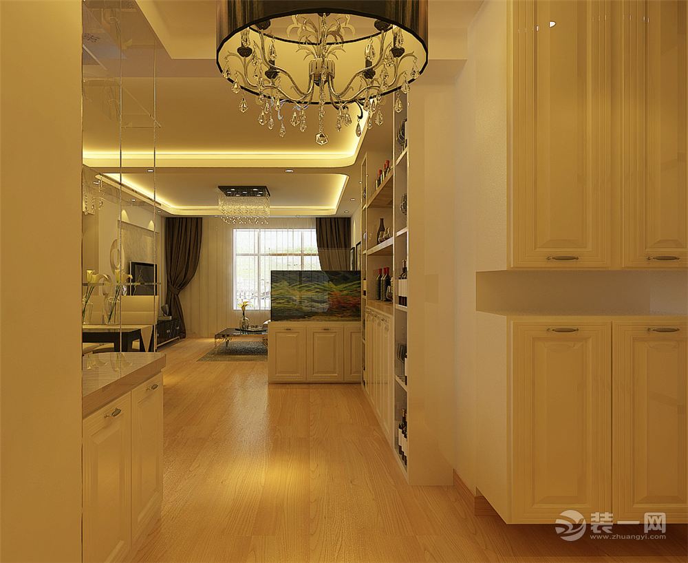 碧桂园凤凰城110平三居室现代风格半包3.98万装修效果图客厅