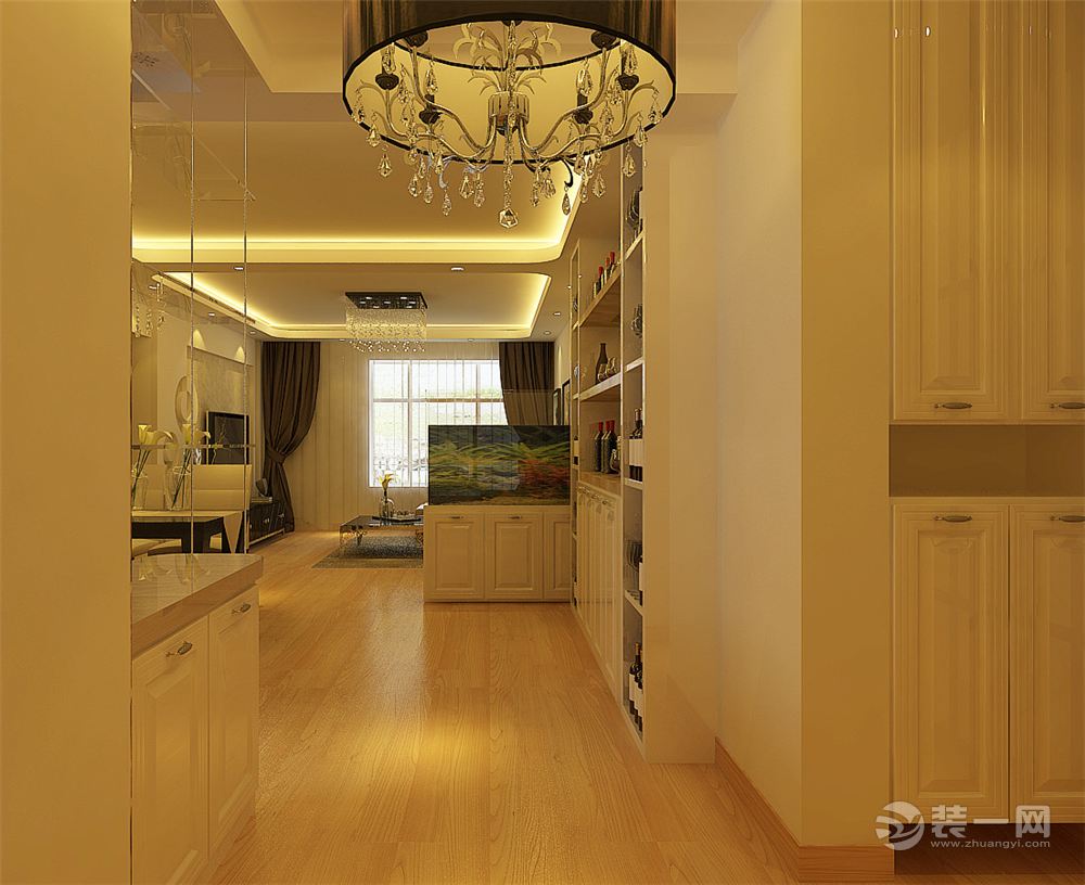 碧桂园凤凰城110平三居室现代风格半包3.98万装修效果图客厅