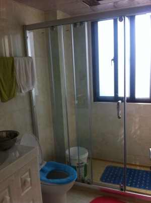 旭辉玫瑰湾1#702三居室简欧风格装修 卫浴间 干湿分区