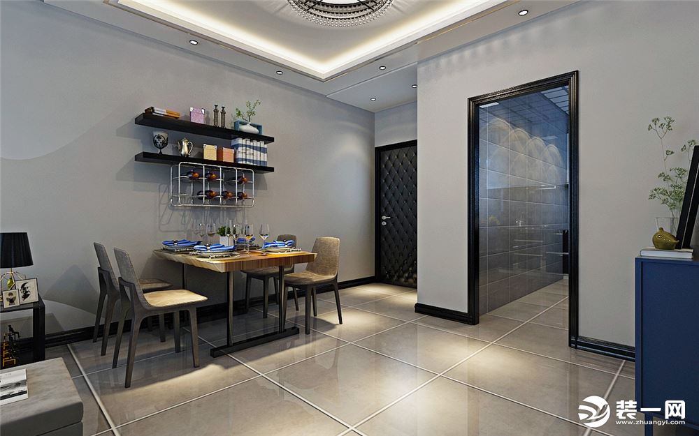 哈尔滨华润装饰 保利观澜62㎡两室一厅一厨一卫现代风格餐厅效果图