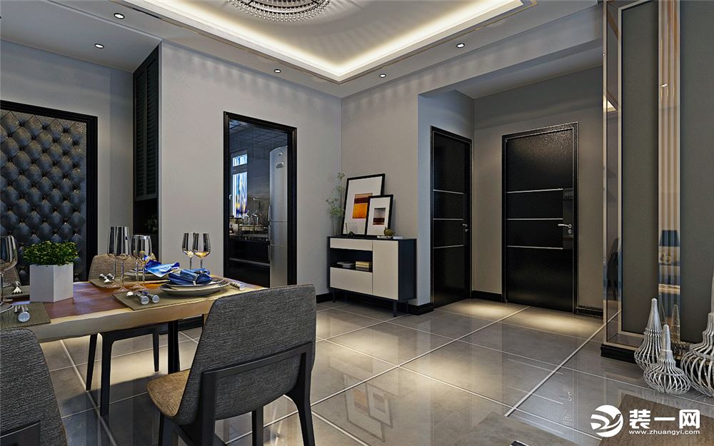 哈尔滨华润装饰 保利观澜62㎡两室一厅一厨一卫现代风格餐区效果图