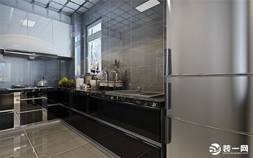 哈尔滨华润装饰 保利观澜62㎡两室一厅一厨一卫现代风格厨房效果图