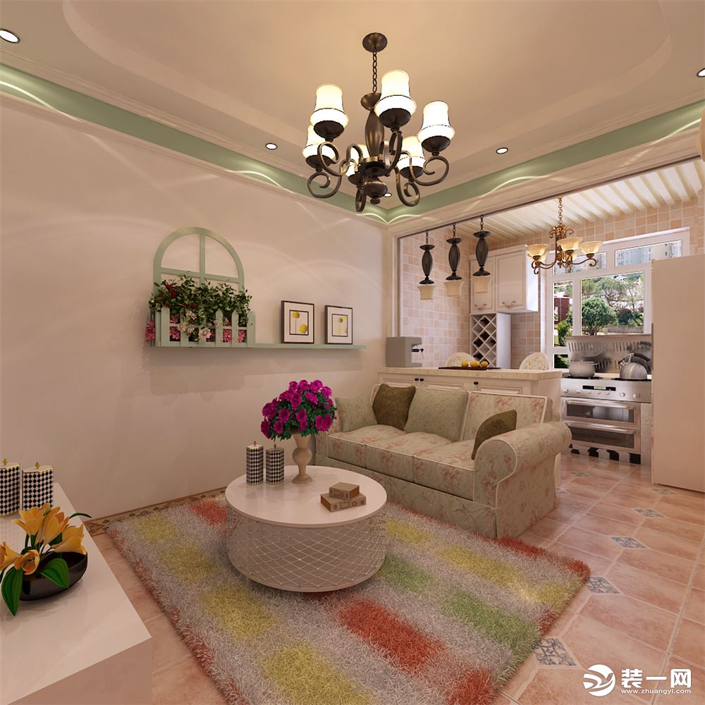 哈尔滨华润装饰 绿海华庭时尚派 一室一厅使用面积54㎡简约风格效果图