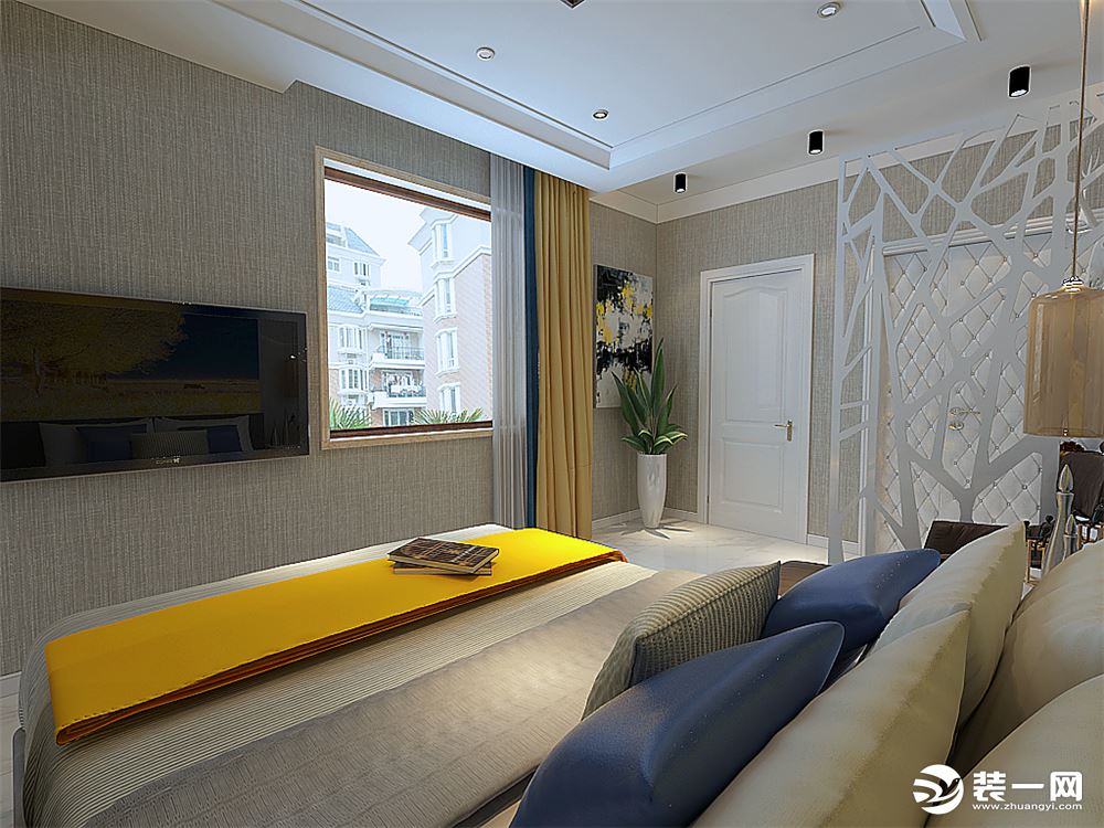 哈尔滨华润装饰  名爵公馆30㎡一室一厅公寓现代风格效果图