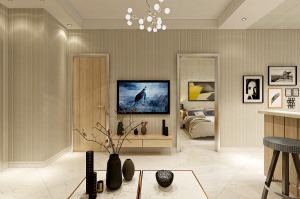 哈尔滨华润装饰  恒祥空间42㎡ 一室一厅一厨一卫设计方案