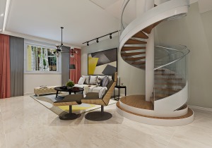 托斯卡納loft兩室一廳兩衛極簡風格設計效果圖