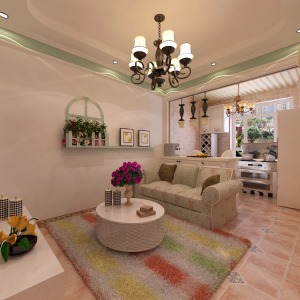 哈尔滨华润装饰 绿海华庭时尚派 一室一厅使用面积54㎡简约风格效果图