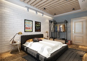 哈尔滨华润装饰 阳光印象53㎡ 两室一厅 北欧风格卧室效果图