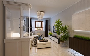 哈爾濱華潤裝飾 香林名苑 2室1廳60㎡ 現代黑白灰裝修設計效果圖