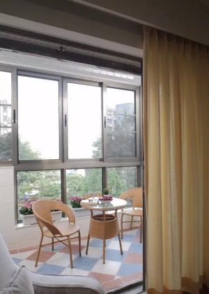 原乡曼谷125㎡三居室现代简约风格装修效果图阳台