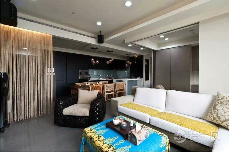 武汉金地圣爱米伦90平两居室小户型现代简约客厅效果图